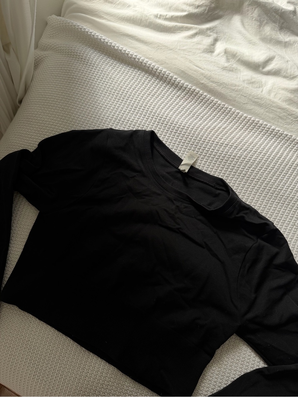 aerie Black Long-Sleeve Top